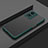 Silicone Transparent Frame Case Cover for Oppo A97 5G Midnight Green