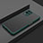 Silicone Transparent Frame Case Cover for Oppo K9X 5G Midnight Green