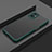 Silicone Transparent Frame Case Cover for Oppo Reno7 Lite 5G Midnight Green