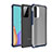 Silicone Transparent Frame Case Cover for Samsung Galaxy A52 5G Blue