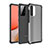 Silicone Transparent Frame Case Cover for Samsung Galaxy A72 5G Black
