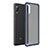 Silicone Transparent Frame Case Cover for Samsung Galaxy M02 Blue