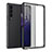 Silicone Transparent Frame Case Cover for Samsung Galaxy Z Fold3 5G Black