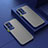 Silicone Transparent Frame Case Cover for Vivo iQOO 8 Pro 5G Blue