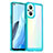 Silicone Transparent Frame Case Cover J01S for OnePlus Nord N20 5G Cyan