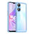 Silicone Transparent Frame Case Cover J01S for Oppo A58 5G