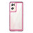 Silicone Transparent Frame Case Cover J01S for Oppo Reno7 Pro 5G Clove Purple