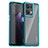 Silicone Transparent Frame Case Cover J01S for Oppo Reno8 5G Cyan