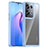 Silicone Transparent Frame Case Cover J01S for Oppo Reno8 Pro 5G Blue