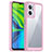 Silicone Transparent Frame Case Cover J01S for Xiaomi Redmi 10 Prime Plus 5G Pink