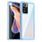 Silicone Transparent Frame Case Cover J01S for Xiaomi Redmi Note 11 Pro+ Plus 5G Blue