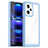 Silicone Transparent Frame Case Cover J01S for Xiaomi Redmi Note 12 Pro 5G Blue