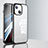Silicone Transparent Frame Case Cover LD1 for Apple iPhone 14 Plus Silver