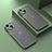 Silicone Transparent Frame Case Cover LS1 for Apple iPhone 13 Green