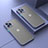 Silicone Transparent Frame Case Cover LS1 for Apple iPhone 13 Pro Lavender Gray