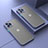 Silicone Transparent Frame Case Cover LS1 for Apple iPhone 13 Pro Max Lavender Gray