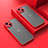 Silicone Transparent Frame Case Cover LS1 for Apple iPhone 13 Red