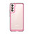 Silicone Transparent Frame Case Cover M03 for Samsung Galaxy S21 5G Rose Gold