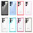 Silicone Transparent Frame Case Cover M03 for Samsung Galaxy S21 Ultra 5G