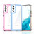 Silicone Transparent Frame Case Cover M03 for Samsung Galaxy S22 5G