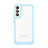 Silicone Transparent Frame Case Cover M03 for Samsung Galaxy S23 Plus 5G Blue