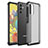 Silicone Transparent Frame Case Cover WL1 for Samsung Galaxy A32 4G Black