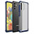 Silicone Transparent Frame Case Cover WL1 for Samsung Galaxy A32 4G Blue