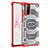 Silicone Transparent Frame Case Cover WL1 for Samsung Galaxy Note 20 5G Red