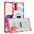 Silicone Transparent Frame Case Cover WL1 for Samsung Galaxy S20 5G Red