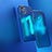 Silicone Transparent Frame Case Cover WT1 for Apple iPhone 14 Blue