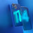 Silicone Transparent Frame Case Cover WT1 for Apple iPhone 14 Plus Blue