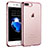 Silicone Transparent Frame Case T01 for Apple iPhone 7 Plus Pink