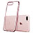 Silicone Transparent Frame Case T01 for Apple iPhone 7 Plus Pink