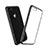 Silicone Transparent Matte Finish Frame Case for Apple iPhone SE (2020) Black