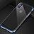 Silicone Transparent Matte Finish Frame Case for Apple iPhone X Blue