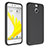 Silicone Transparent Matte Finish Frame Case for HTC Bolt Black