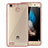 Silicone Transparent Matte Finish Frame Case for Huawei G8 Mini Rose Gold