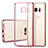 Silicone Transparent Matte Finish Frame Case for Samsung Galaxy Note 7 Pink