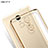 Silicone Transparent Matte Finish Frame Case for Xiaomi Redmi Note 3 MediaTek Gold