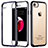 Silicone Transparent Matte Finish Frame Cover for Apple iPhone 7 Black