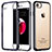 Silicone Transparent Matte Finish Frame Cover for Apple iPhone 8 Black