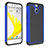 Silicone Transparent Matte Finish Frame Cover for HTC Bolt Blue