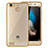 Silicone Transparent Matte Finish Frame Cover for Huawei P8 Lite Smart Gold