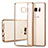 Silicone Transparent Matte Finish Frame Cover for Samsung Galaxy Note 7 Gold