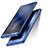 Silicone Transparent Matte Finish Frame Cover for Samsung Galaxy Note 8 Blue