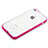 Silicone Transparent Matte Finish Gel Frame Cover T01 for Apple iPhone 5C Hot Pink