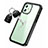 Silicone Transparent Mirror Frame Case 360 Degrees for Apple iPhone 12 Black