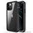 Silicone Transparent Mirror Frame Case 360 Degrees for Apple iPhone 12 Pro Black