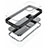 Silicone Transparent Mirror Frame Case 360 Degrees for Apple iPhone 12 Pro Max Black