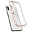 Silicone Transparent Mirror Frame Case 360 Degrees for Apple iPhone X Pink